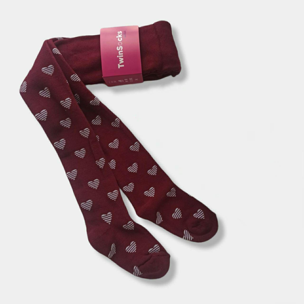 Колготки для девочки TwinSocks махровые с сердечками зимние 140 см-146 (315) Колготки для девочки TwinSocks махровые с сердечками зимние 140 см-146 (315)