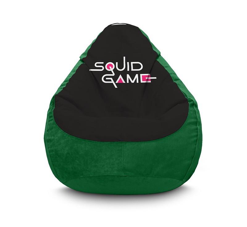 Кресло мешок iPuff Squide Game Logo Флок XXXL 100х135 см Зеленый Кресло мешок iPuff Squide Game Logo Флок XXXL 100х135 см Зеленый