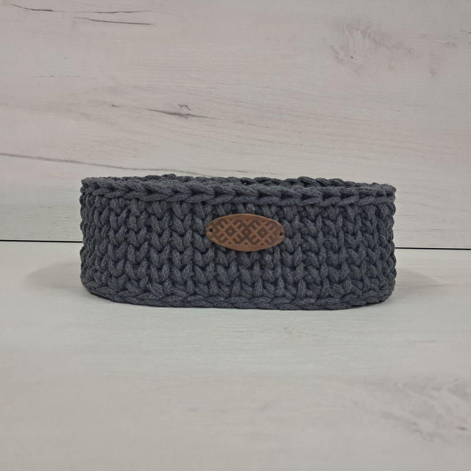 Корзина овальная из хлопкового шнура Антрацит (27435304) Корзина овальная из хлопкового шнура Антрацит (27435304)