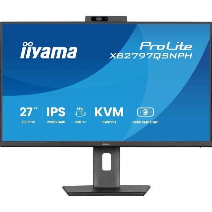 Монитор с вебкамерой Iiyama ProLite XB2797QSNPH-B1 USB-C Black (36944128)