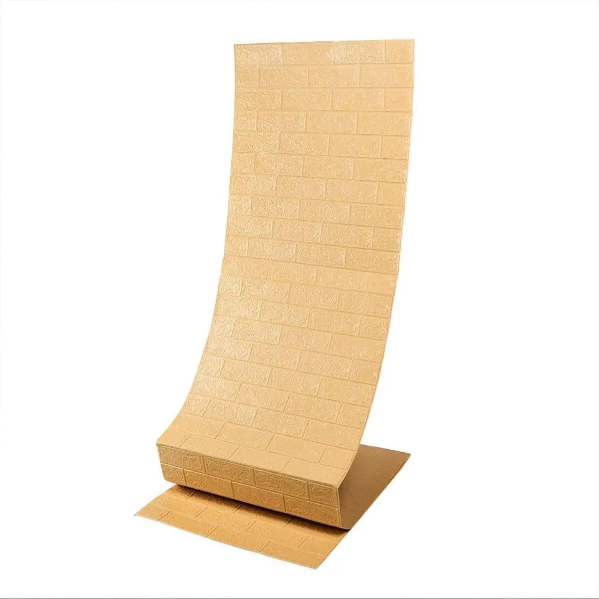 3D-рулон декоративна самоклеюча під цеглу 5000x700x4 мм Бежевий (BN4-002-5)