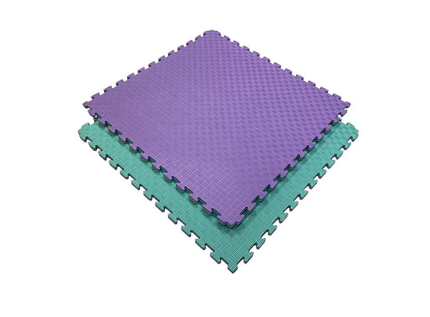 Мат-татами Ласточкин хвост 20 мм 1х1 м Бирюзово-фиолетовый (1507618604)