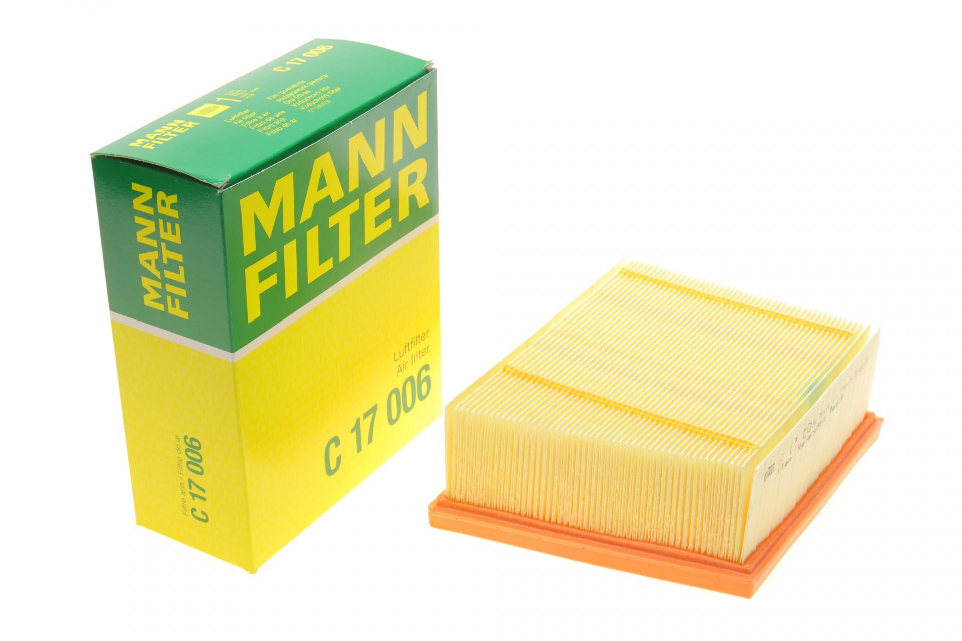 Фильтр воздушный Mann-Filter для Ford Transit Courier 1,0Ecoboost/1,5-1,6TDCi 14-/Fiesta 1,0-1,6/1,4-1,6TDCi 08- (C 17 006)