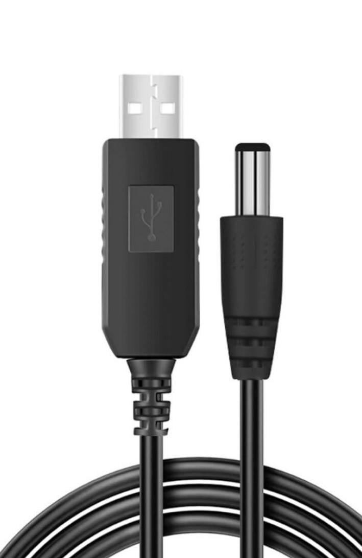 Кабель USB/DC для роутера с 5v на 12v 0.6A 5,5х2,1 мм (2002350699)