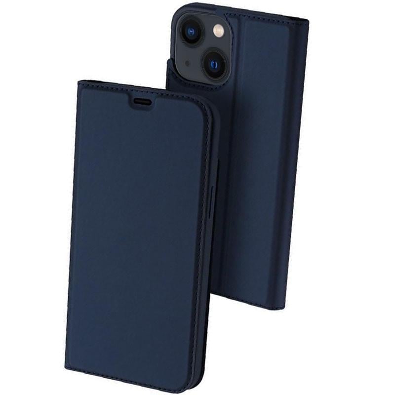 Противоударный Чехол-книжка Dux Ducis с карманом для визиток для Apple iPhone 15 (6.1") Синий