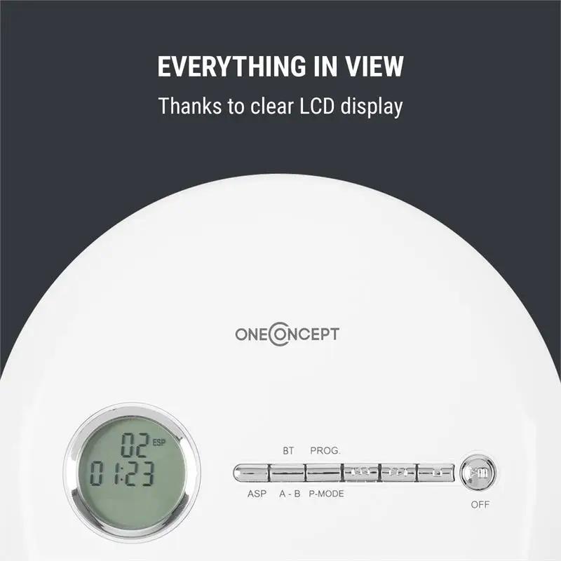 Проигрыватель компакт-дисков OneConcept Discman CDC 100 BT (10033713) - фото 7