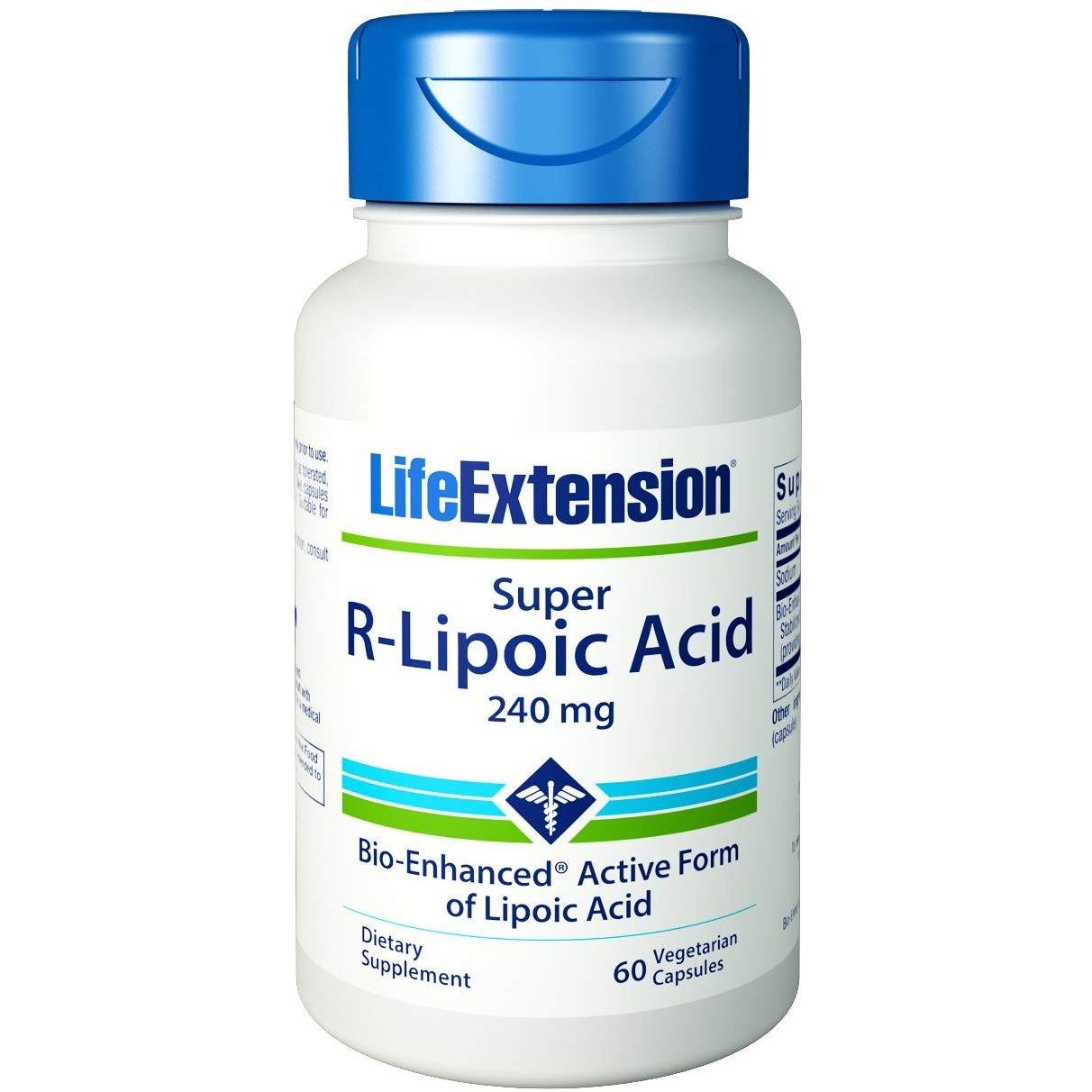 Альфа-липоевая кислота Life Extension Super R-Lipoic Acid 240 мг 60 Veg Caps