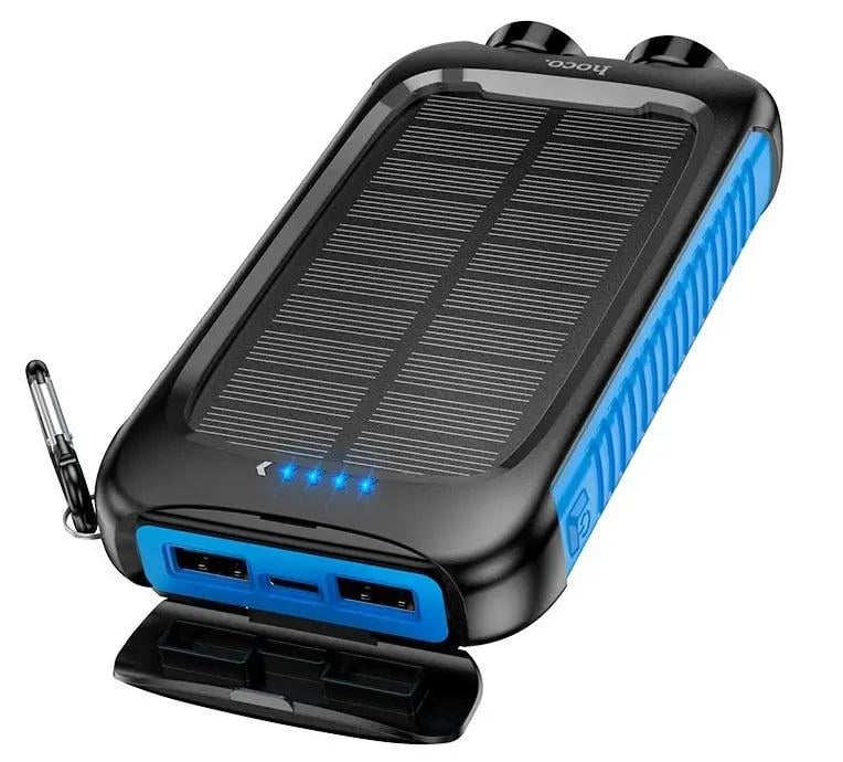 Портативний зарядний пристрій Hoco Sunpower DB51 8000 mAh із сонячною панеллю Black - фото 3 Портативний зарядний пристрій Hoco Sunpower DB51 8000 mAh із сонячною панеллю Black - фото 3