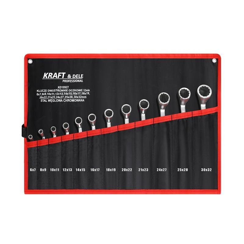 Набор накидных ключей двухсторонних Kraft&Dele KD10927 12 шт. 6-32 мм Набор накидных ключей двухсторонних Kraft&Dele KD10927 12 шт. 6-32 мм