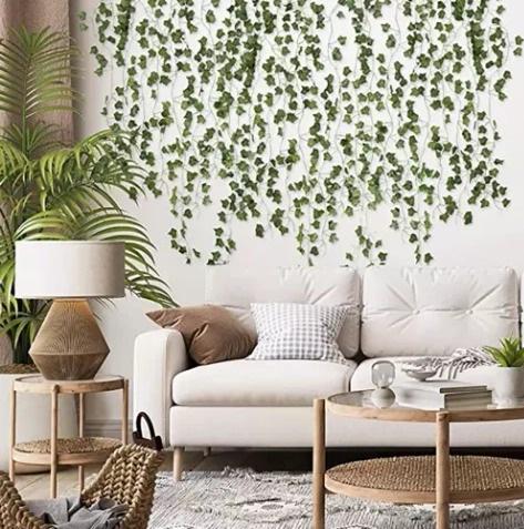 Плющ искусственный декоративный для отделки интерьера 50,4 м Зеленый - фото 10