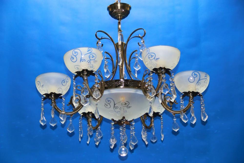 Люстра с плафонами Ray L99061/6+2 AB+WT (IR006874) Люстра с плафонами Ray L99061/6+2 AB+WT (IR006874)