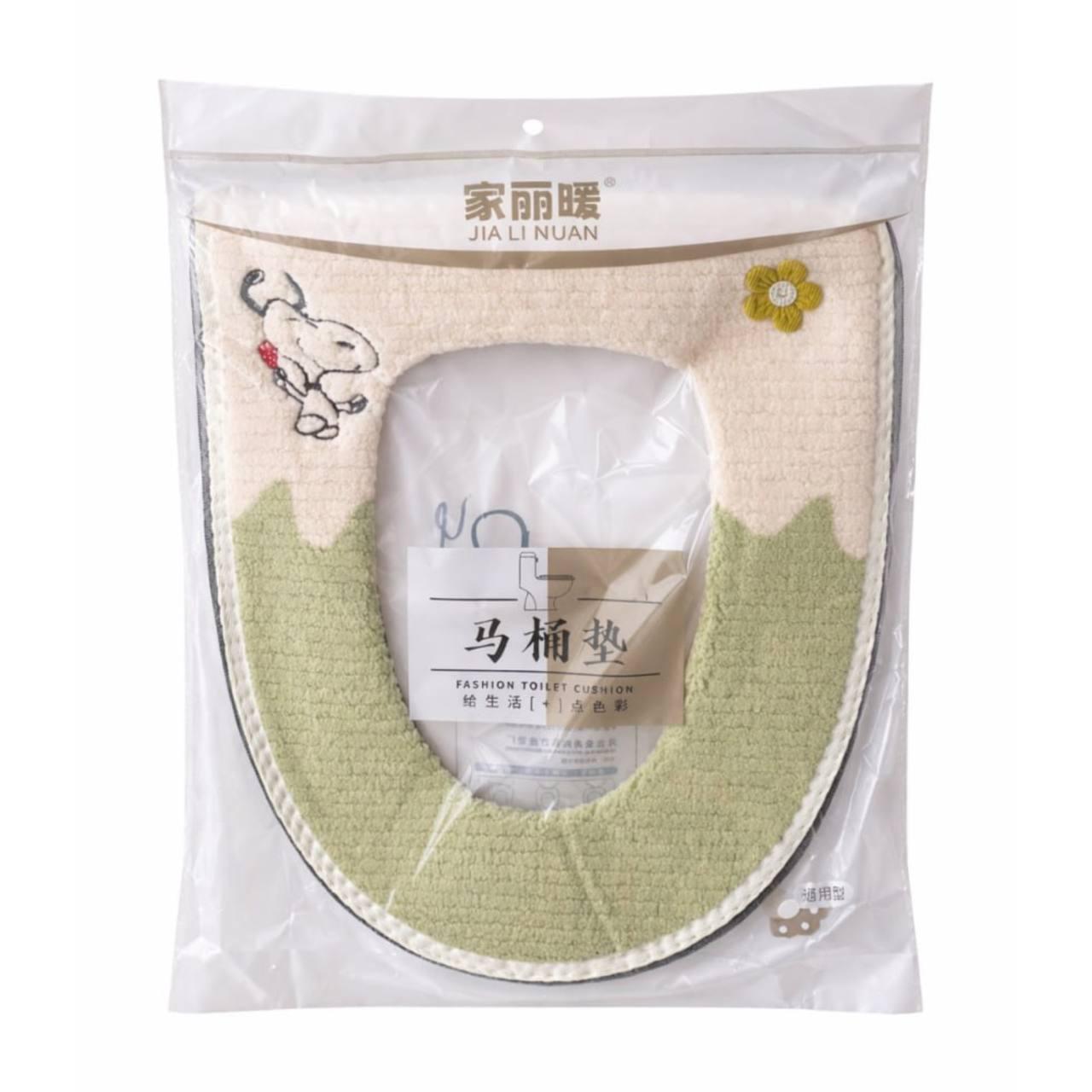 Чехол на сиденье унитаза мягкий теплый на молнии 04 (a480f56b)