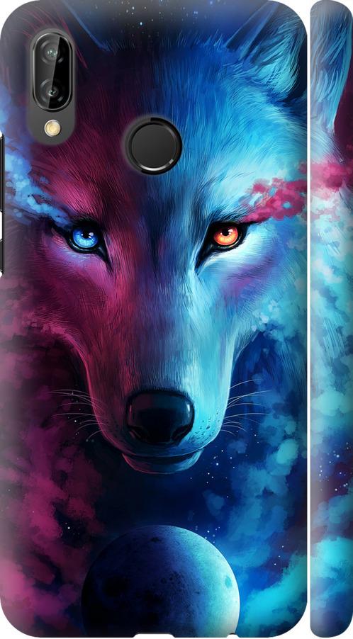 Чехол на Huawei P20 Lite Арт-волк (3999c-1410-42517) Чехол на Huawei P20 Lite Арт-волк (3999c-1410-42517)