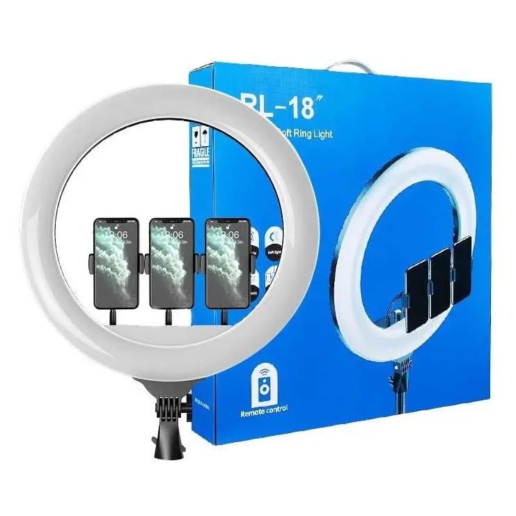 Лампа кольцевая RIAS RL-18 LED на 3 держателя с пультом ДУ 45 см (3_05614) - фото 3 Лампа кольцевая RIAS RL-18 LED на 3 держателя с пультом ДУ 45 см (3_05614) - фото 3