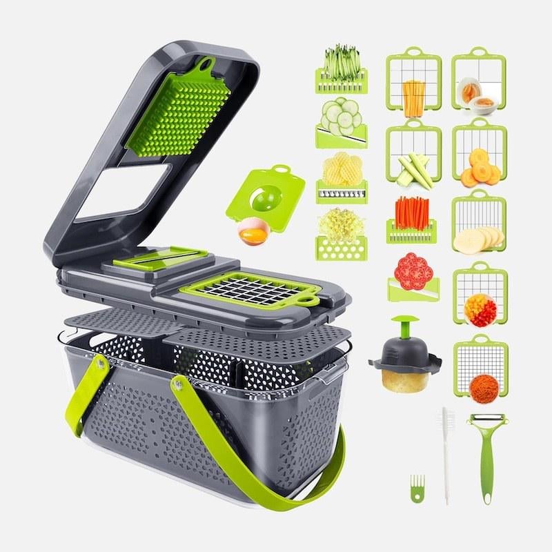 Овочерізка з контейнером Veggie Slicer 22в1 багатофункціональна (e81f5784) Овочерізка з контейнером Veggie Slicer 22в1 багатофункціональна (e81f5784)
