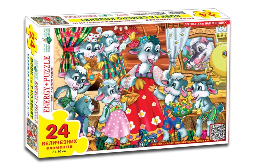 Пазли дитячі Вовк і семеро козенят 82128 на 24 2/3/4ел. 2/3/4 (RLT13068)