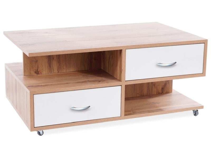 Журнальный столик Astoria 100x60x45 Дуб Вотан/Белый матовый