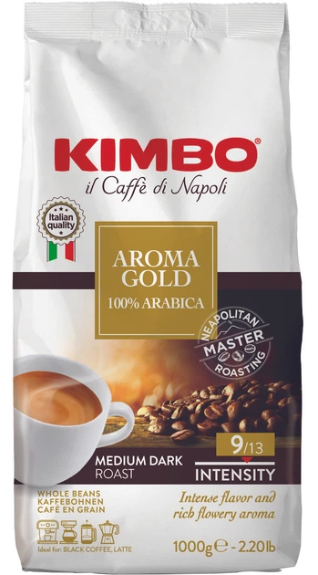 Кава в зернах KIMBO AROMA GOLD 100%