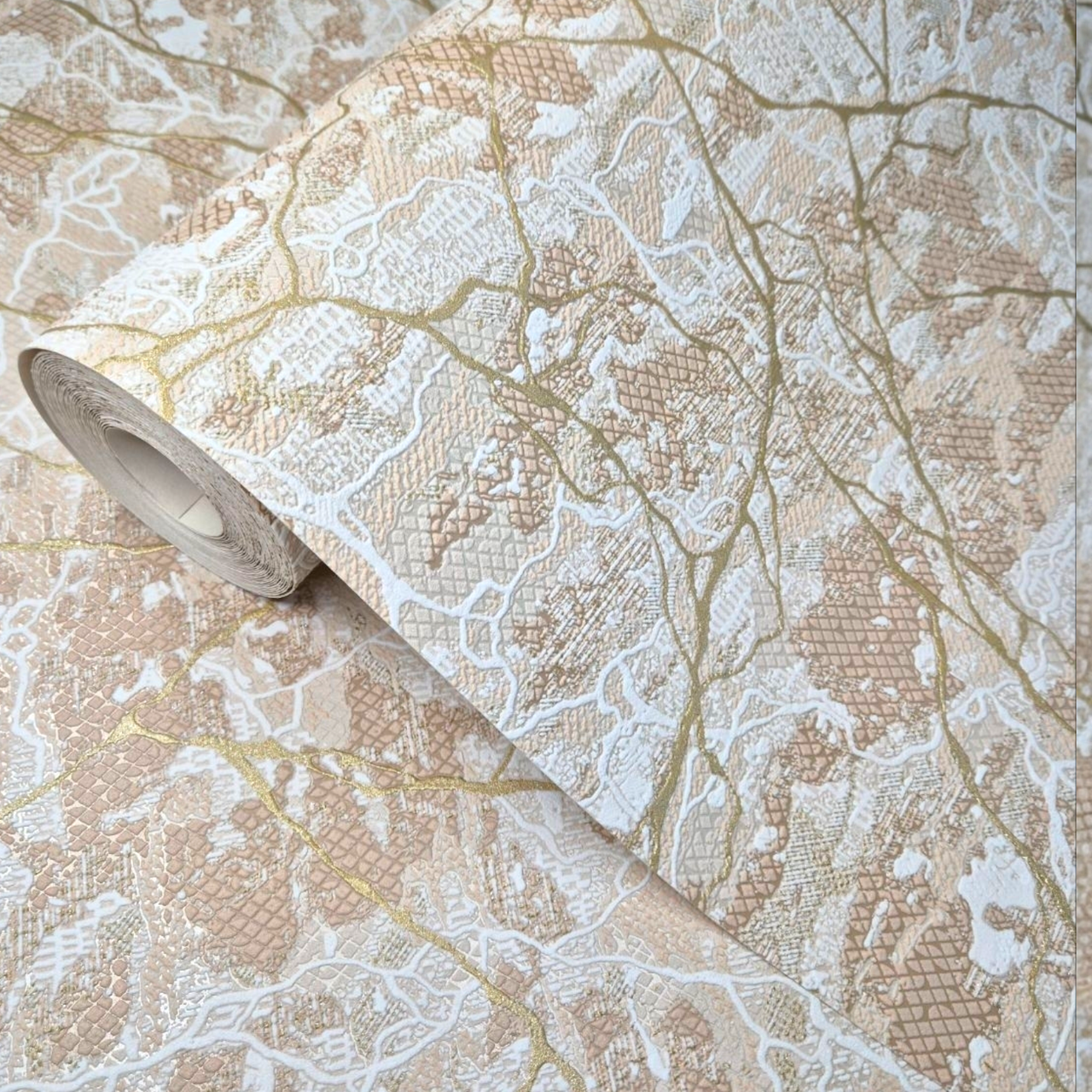 Обои виниловые на бумажной основе Славянские обои 9404-05 для спальни/гостиной/коридора 10,05x0,53 м Бежевый (2513351762)