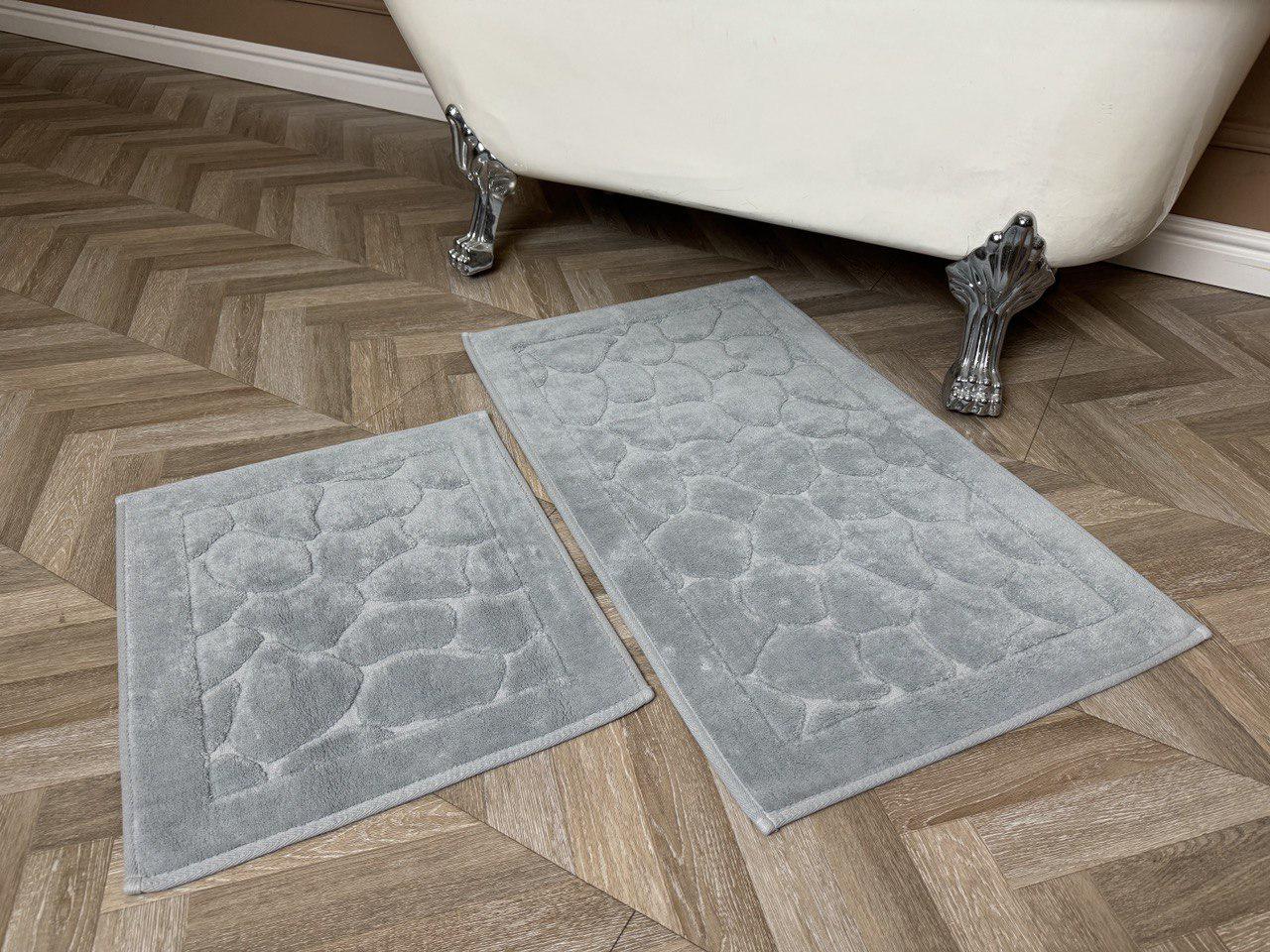 Набор ковриков Tropikhome Stone Grey для ванной хлопковые 60x100/50x60 см (121390) - фото 2