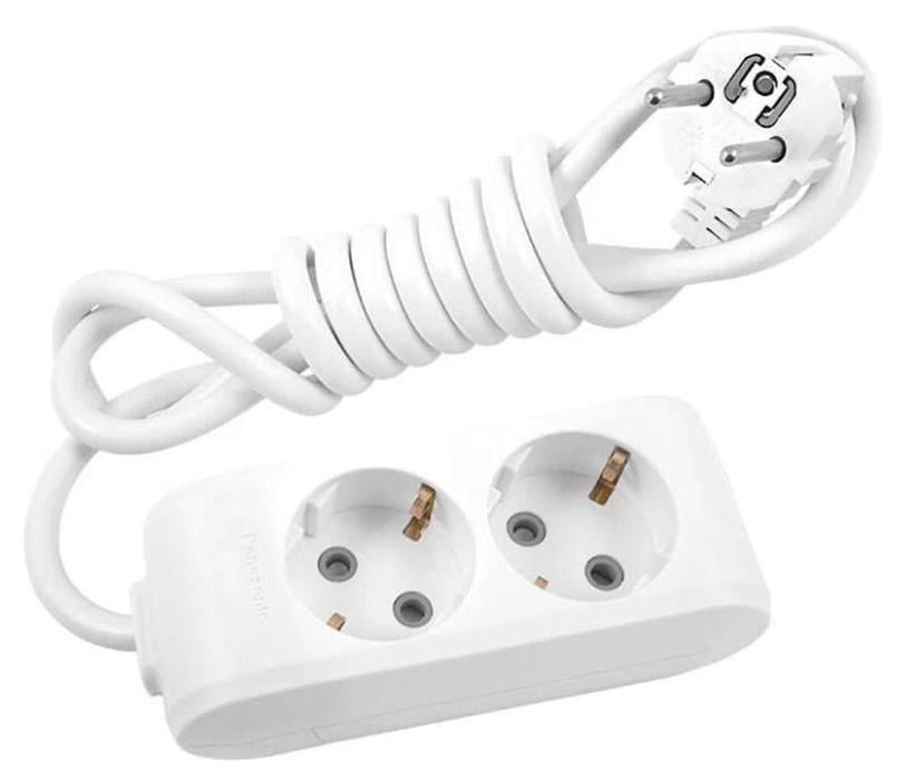 Подовжувач Panasonic WLTB04252GR-UA X-tendia із заземленням 2 гнізда 5 м з захистними шторками Сірий