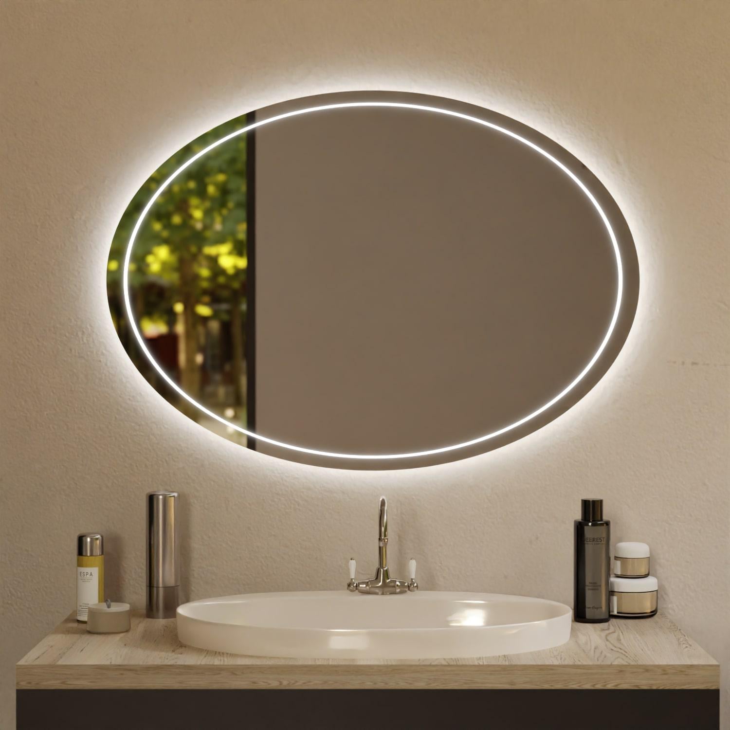 Зеркало Dim Dzerkal LETIO с LED-подсветкой 110х70 см (14145)