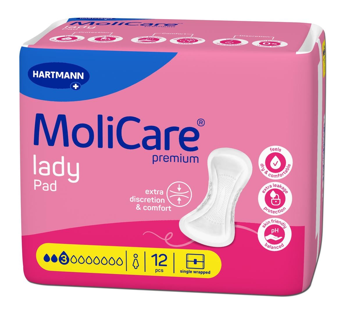 Урологические прокладки MoliCare Premium lady pad 3 капли 12 шт.