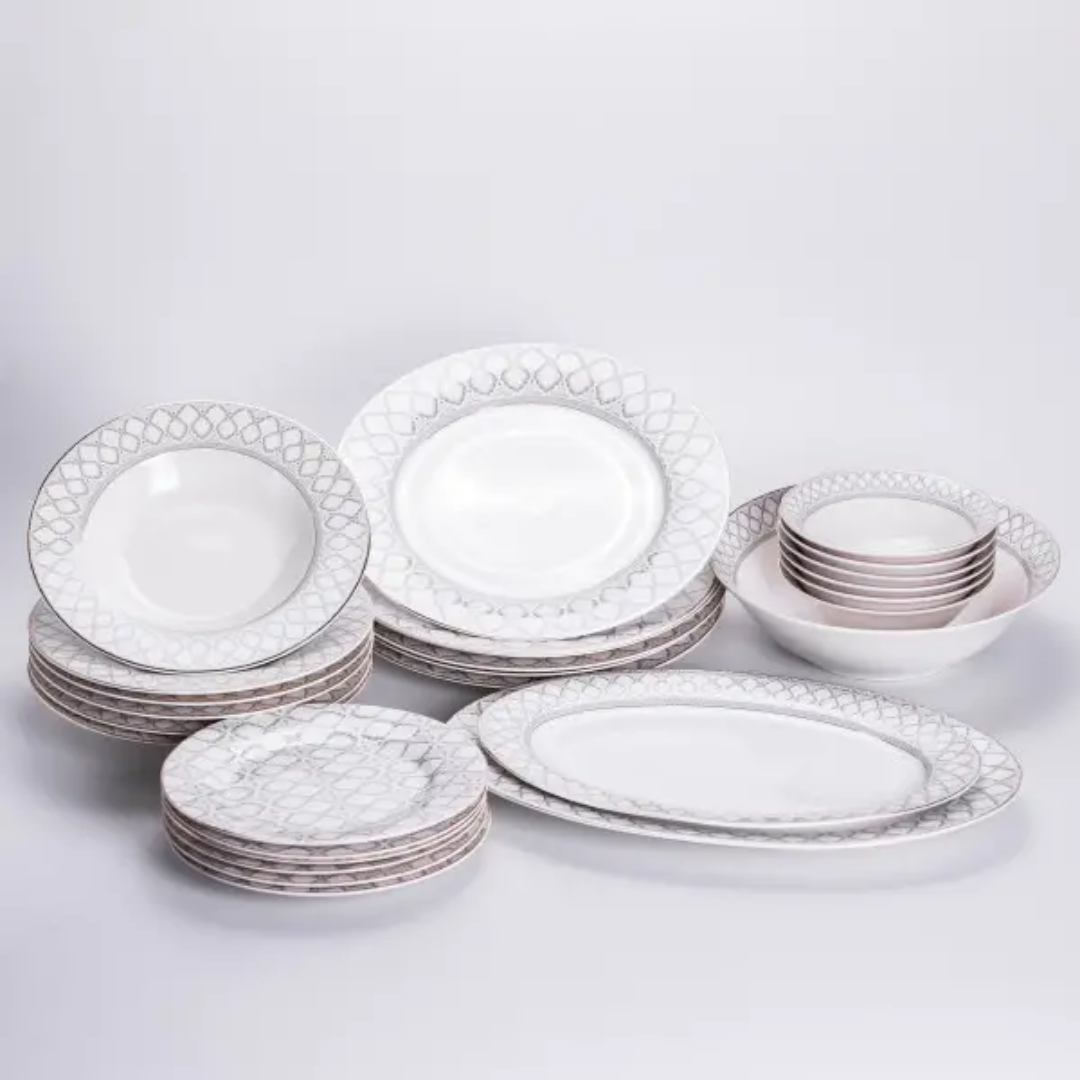 Столовый сервиз на 6 персон фарфоровый Emir 27 предметов