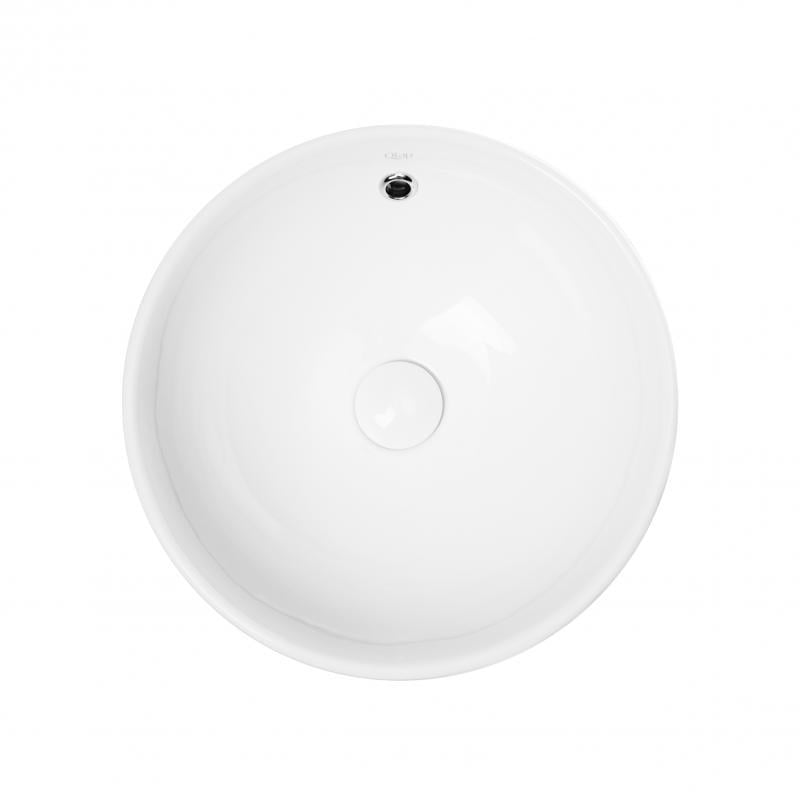 Раковина-чаша Q-tap Robin 410х410х180 з донним клапаном White (QT1311A004W)