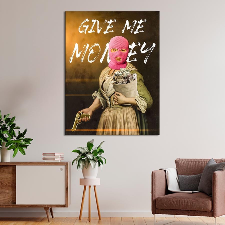 Настенний декор Поп-арт Стильная воровка 80x60 см (YM-62)