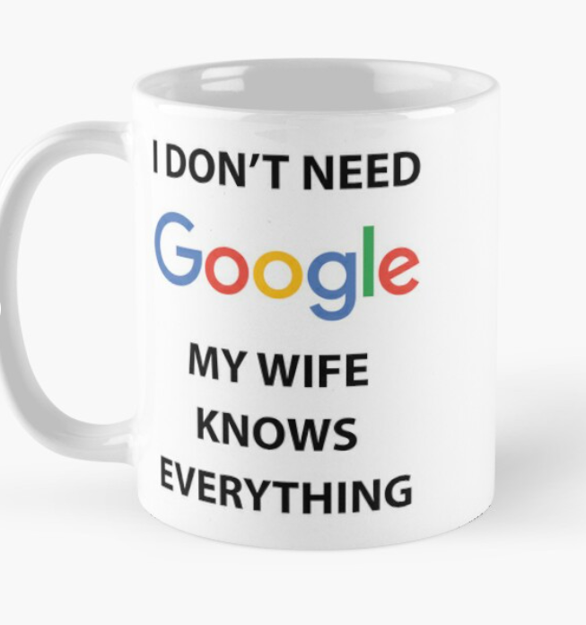 Чашка керамическая с принтом "I don't need google" 330 мл Белый (ПН160Ч)