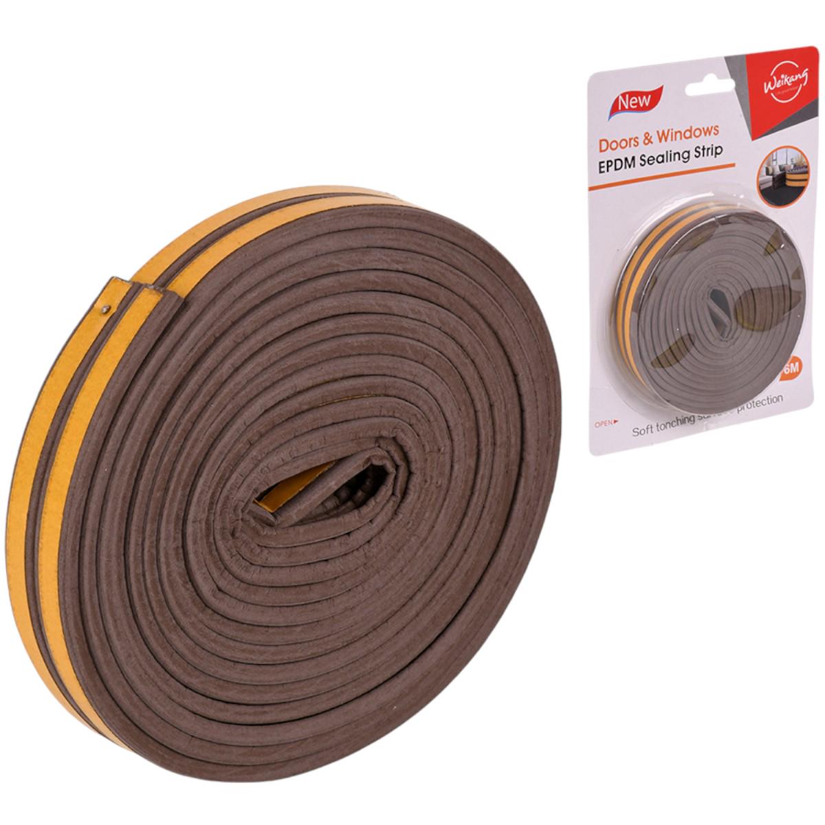 Уплотнитель для окон и дверей Weikan самоклеящийся 9х4х6 м (R35867) - фото 2