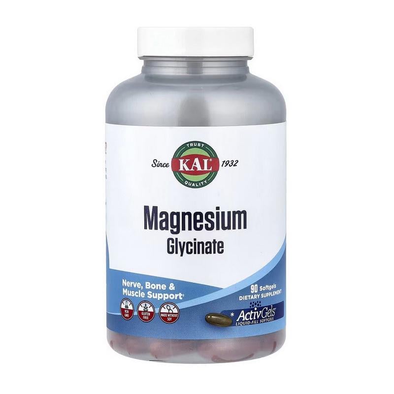 Магний глицинат KAL Magnesium Glycinate 90 мягких капс.