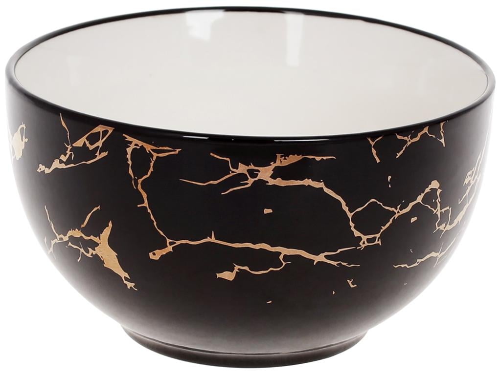 Пиала фарфоровая Black Marble 700 мл Черный мрамор (BDI-905-242)