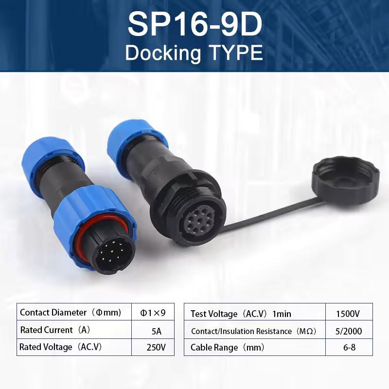 Роз'єм герметичний SP16 9D-F-M 9pin 5А IP68 (2667603189) - фото 6 Роз'єм герметичний SP16 9D-F-M 9pin 5А IP68 (2667603189) - фото 6
