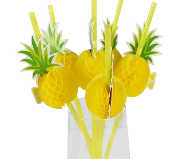 Трубочки коктейльні Ананас 10 шт. 245 мм Жовтий (618001) - фото 1 Трубочки коктейльні Ананас 10 шт. 245 мм Жовтий (618001) - фото 1