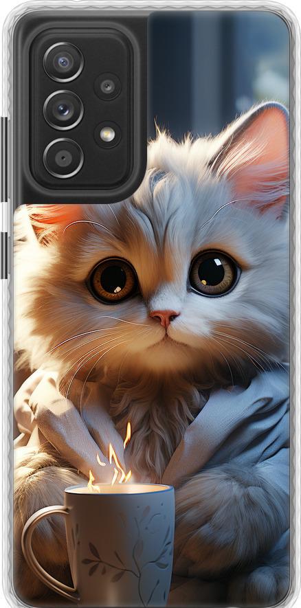 Чехол на Samsung Galaxy A52 White cat (5646pc-2251-42517) Чехол на Samsung Galaxy A52 White cat (5646pc-2251-42517)