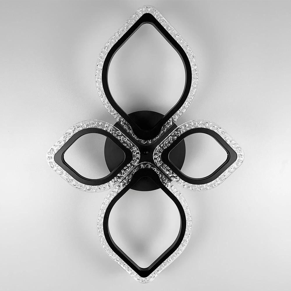 Люстра потолочная LED на 4 листочка 50W Черный (A2522/2/2)