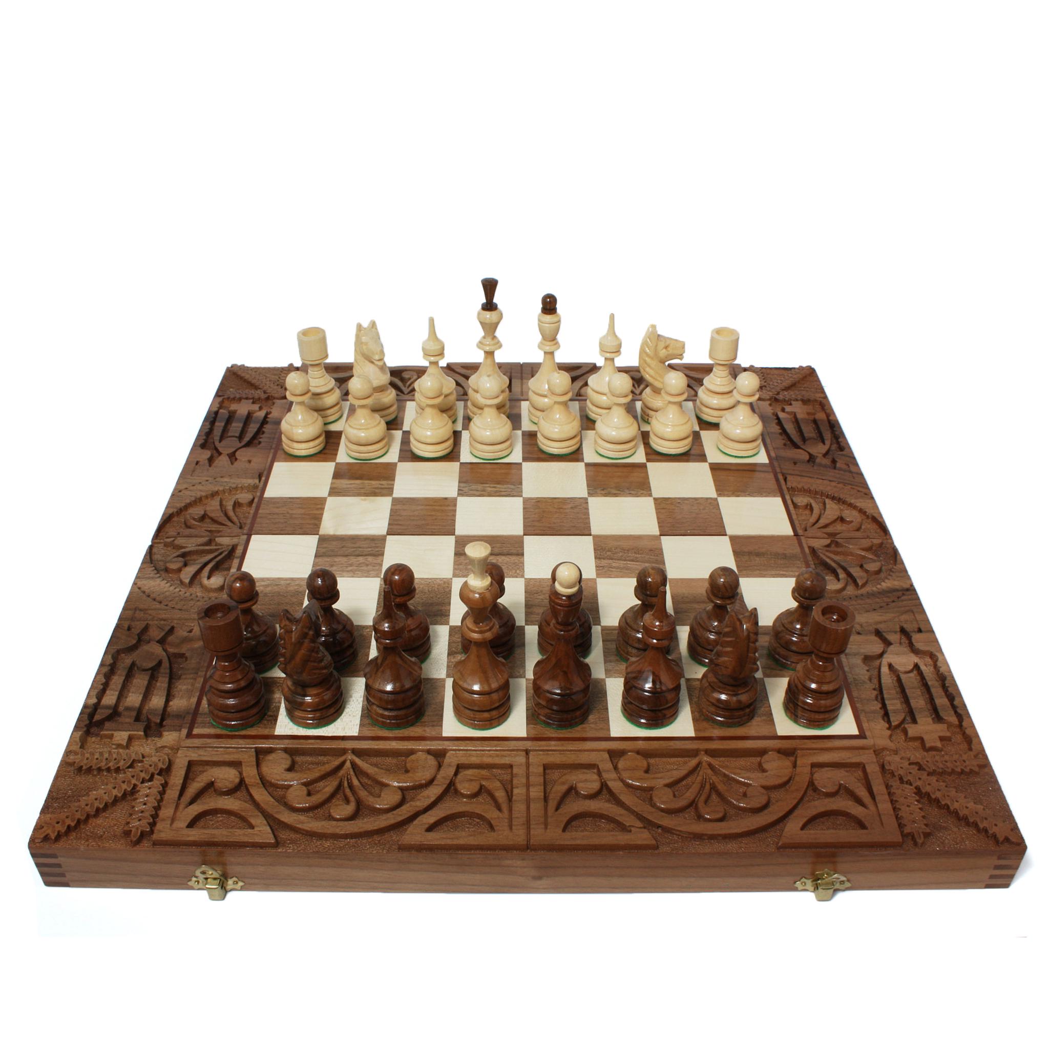 Набір шахи/шашки/нарди Оберіг 50х50 см Набір шахи/шашки/нарди Оберіг 50х50 см