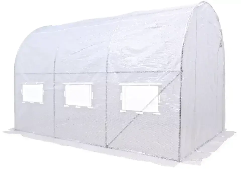 Теплица садовая парниковая Bass Polska 6 м2 3x2x2 м туннельная с UV-пленкой Прозрачный (85972-7) Теплица садовая парниковая Bass Polska 6 м2 3x2x2 м туннельная с UV-пленкой Прозрачный (85972-7)