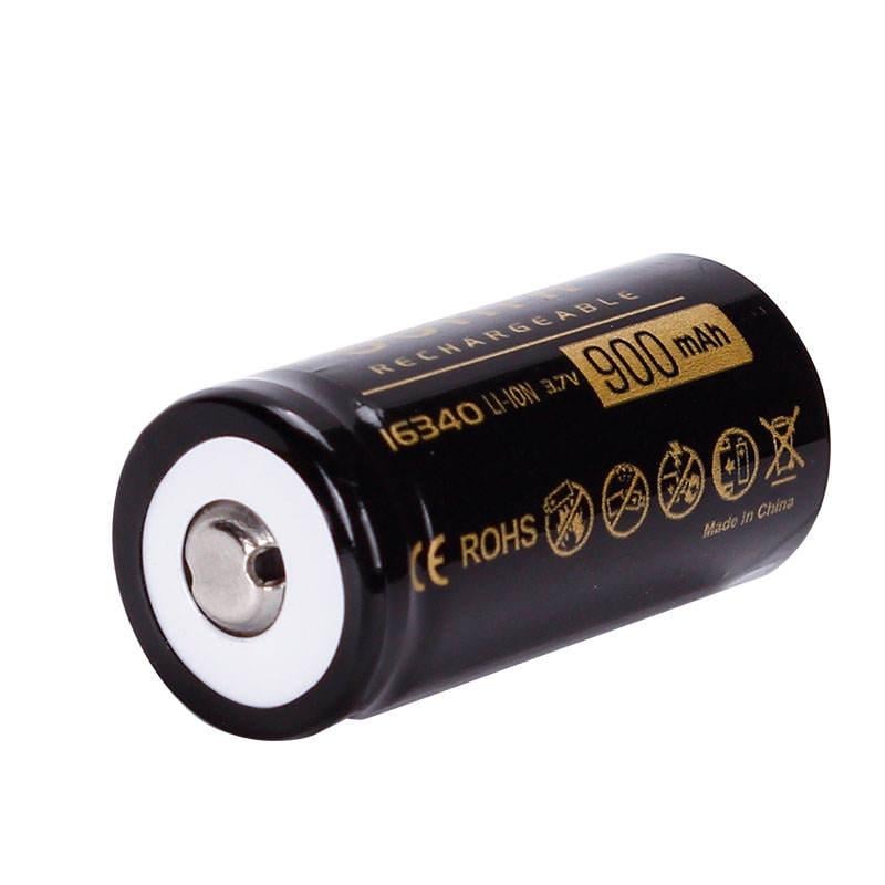 Аккумулятор 16340/RCR123 Sofirn 900 mAh Li-Ion 1.6А 3.7V выпуклый плюс (19301)