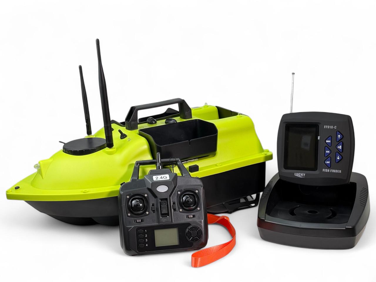 Короповий кораблик Flytec D8 GPS автопілот з ехолотом Lucky FF918-C Yellow