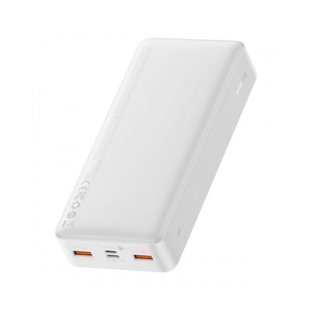 Повербанк Baseus Bipow Digital Display із швидкою зарядкою 2 USB/1 Type-C QC 20W 20000 mAh White (401240377) - фото 5