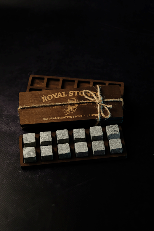 Камені для віскі Royal Stones 12 шт. в дерев'яній упаковці з сертифікатом (19416084) - фото 2