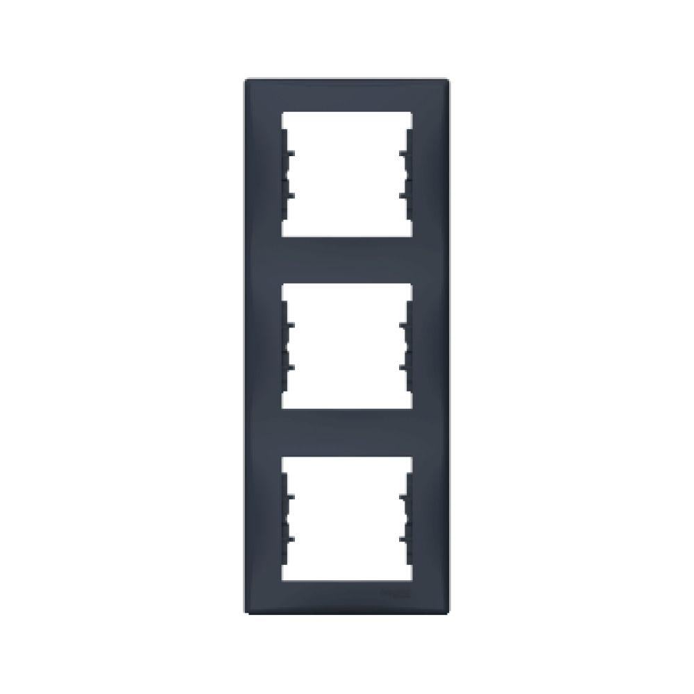 Рамка 3 поста вертикальная Schneider Electric SDN5801370 Sedna пластик Графитный (11520343)
