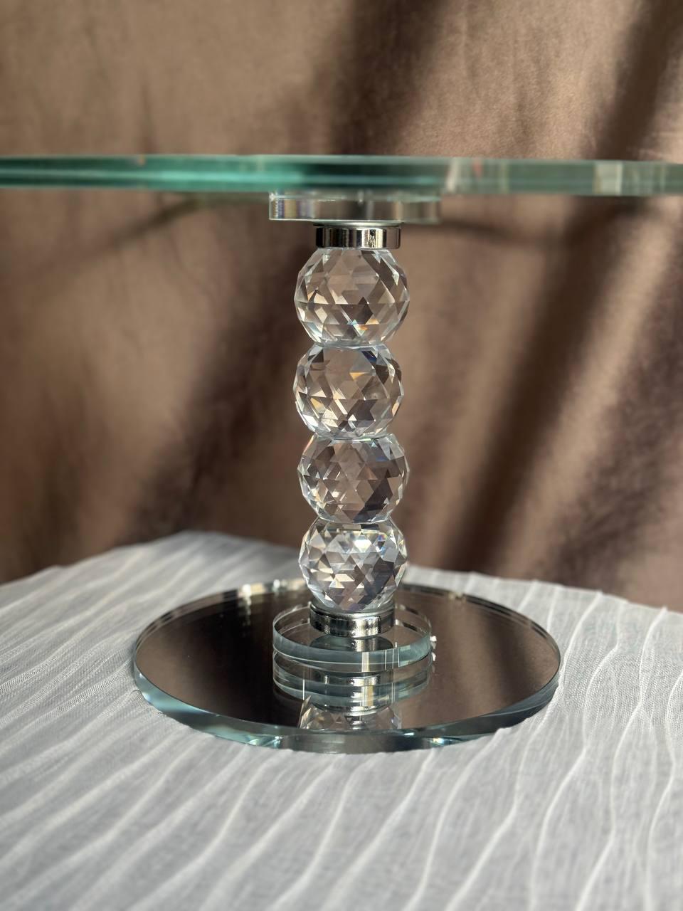 Тортовщица на ножке стеклянная YIWU Crystal 19 см Прозрачный (HP-4-79S) - фото 2 Тортовщица на ножке стеклянная YIWU Crystal 19 см Прозрачный (HP-4-79S) - фото 2