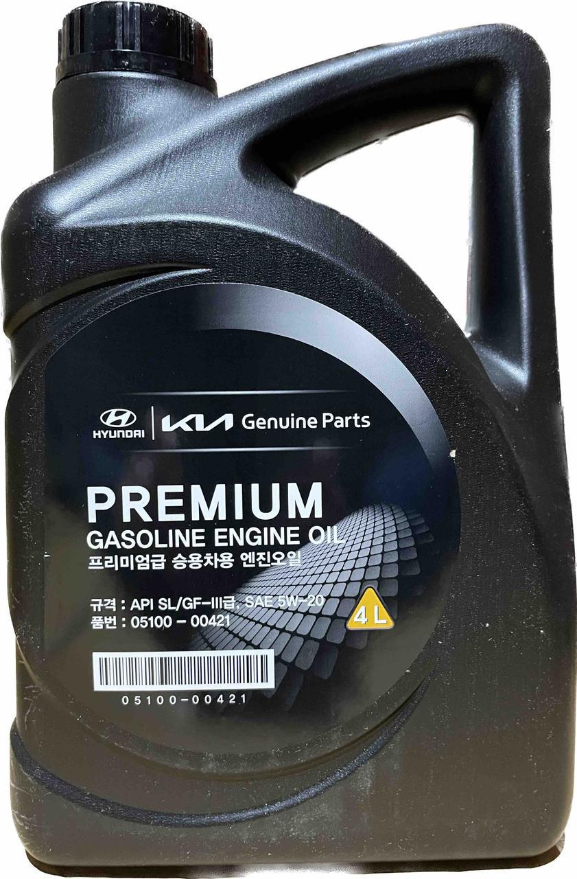 Моторное масло Mobis Premium Gasoline SL 5W-20 4 л (0510000421)