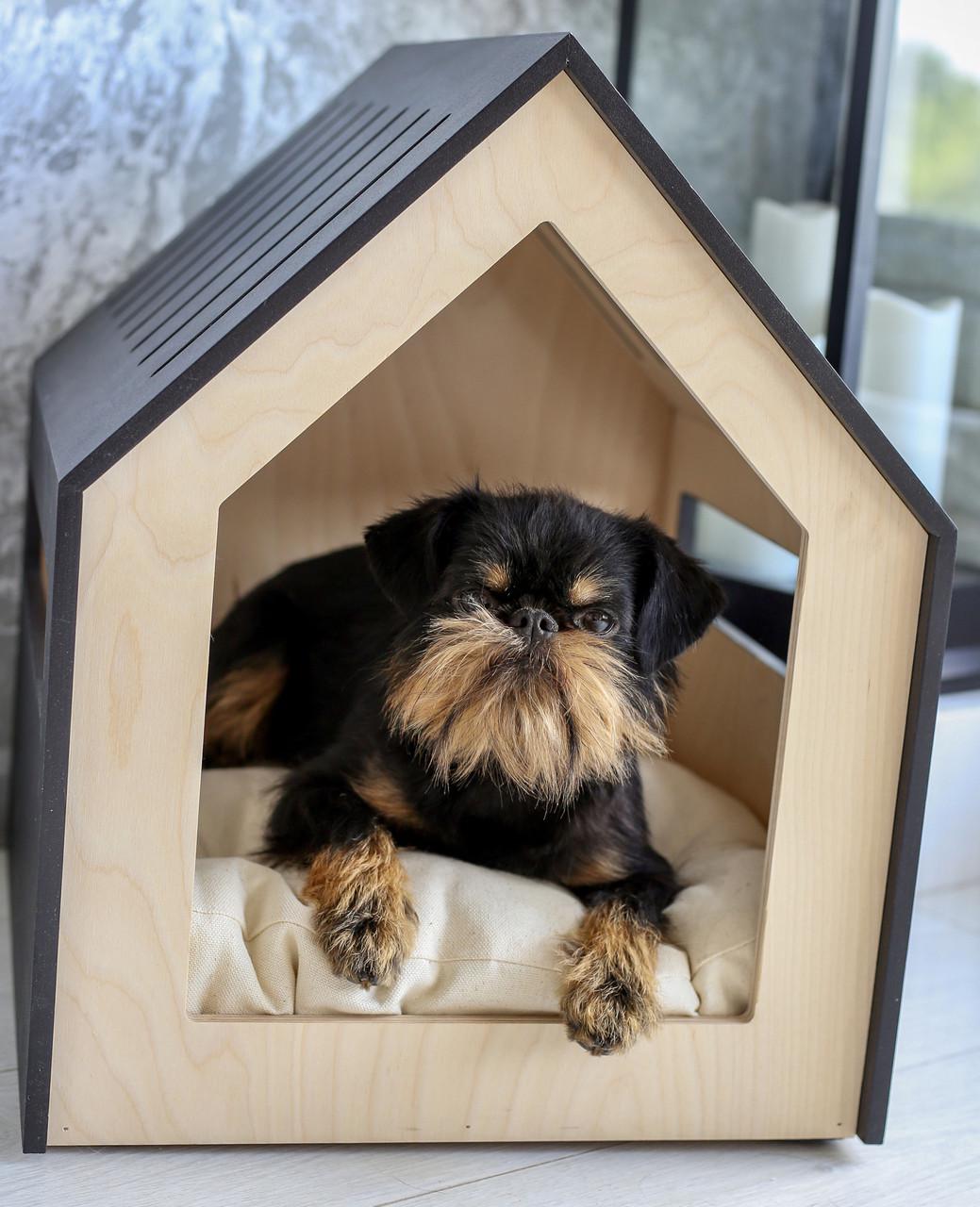 Будка для собаки из дерева Аргос Венге/Бланже (БДК-00221201) - фото 4