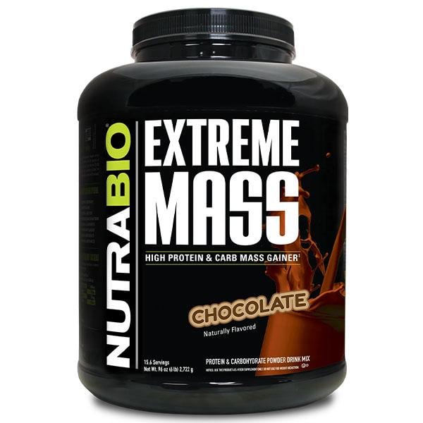 Гейнер NutraBio Extreme Mass High Protein & Carb Mass Gainer 2722 г 15,6 порций Chocolate (000027192)