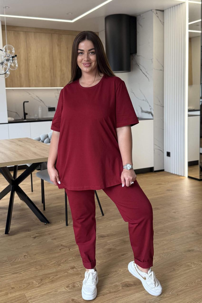 Костюм женский М193 летний XL Бордовый (964-1-63)